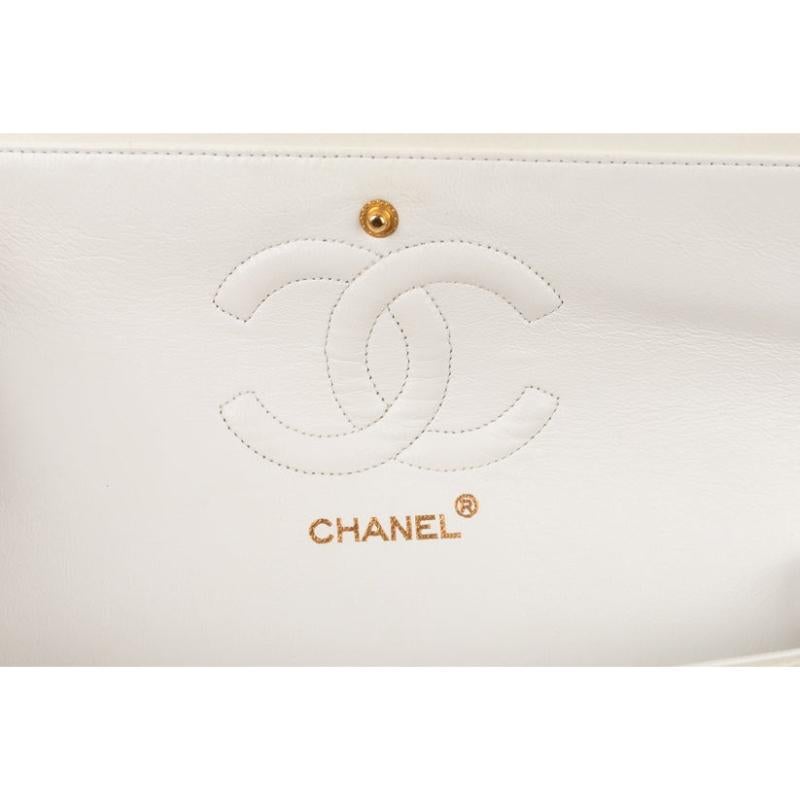 Chanel Quilted White Leather Timeless Bag, 1986/1988 6