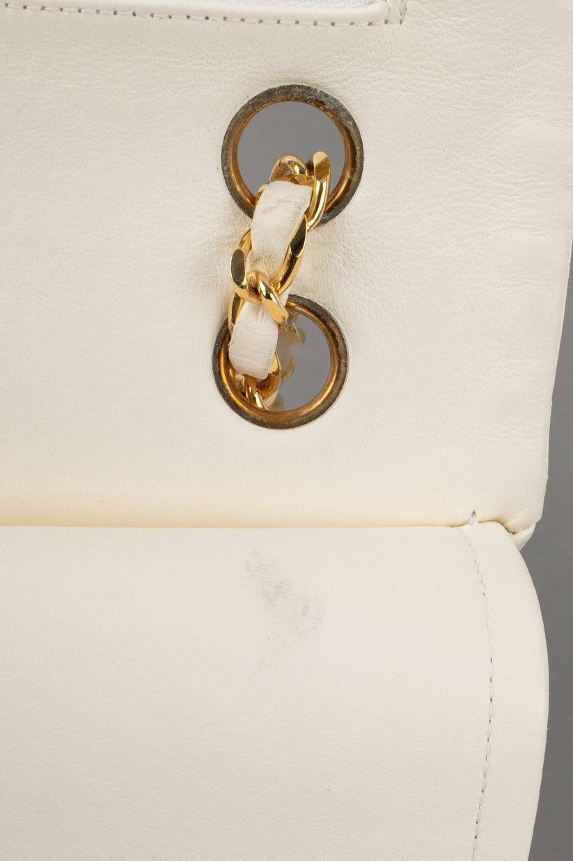 Chanel Quilted White Leather Timeless Bag, 1986/1988 7