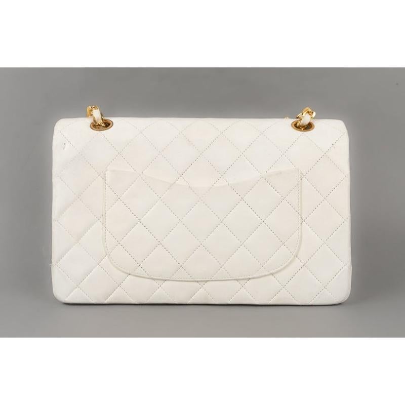 Chanel Quilted White Leather Timeless Bag, 1986/1988 1