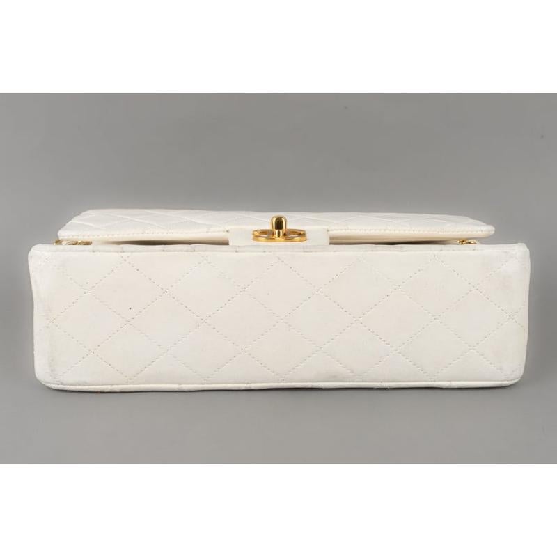 Chanel Quilted White Leather Timeless Bag, 1986/1988 2