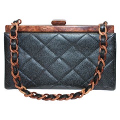 Chanel Quilted Wood Frame Bag