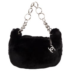 Chanel Rabbit Fur Bag Black