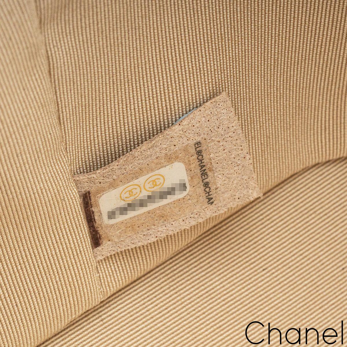 Beige Chanel Raffia Rattan & Calfskin Vanity Case Bag For Sale