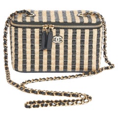 Chanel Raffia Vanity Bag Black BN