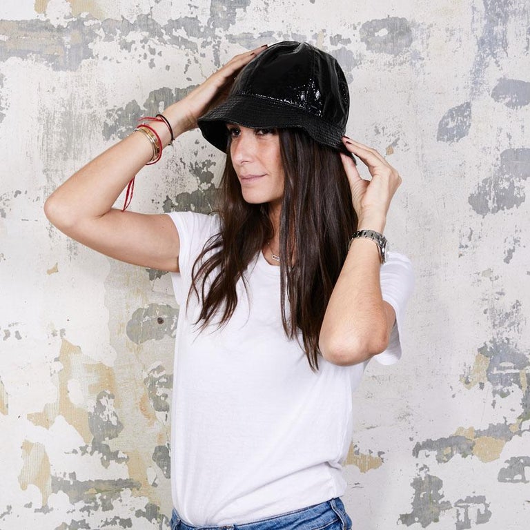 CHANEL Rain Hat in Black Patent Leather at 1stDibs | leather  display picture 2