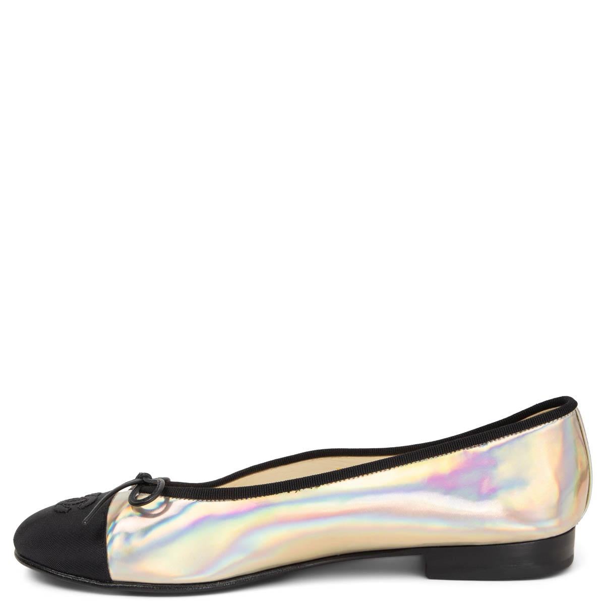 iridescent flat shoes