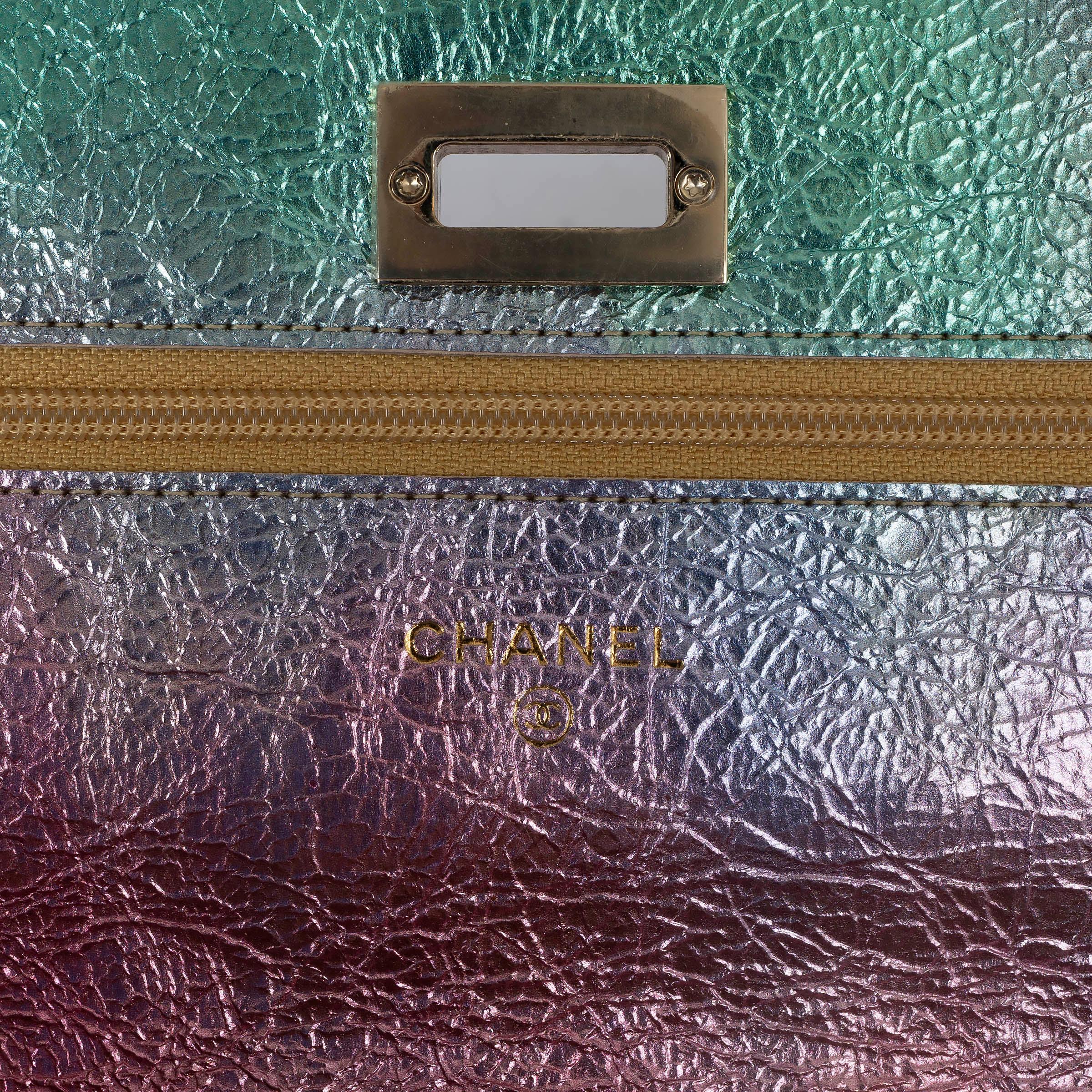 CHANEL rainbow leather 2020 MERMAID 2.55 REISSUE WOC Bag For Sale 3