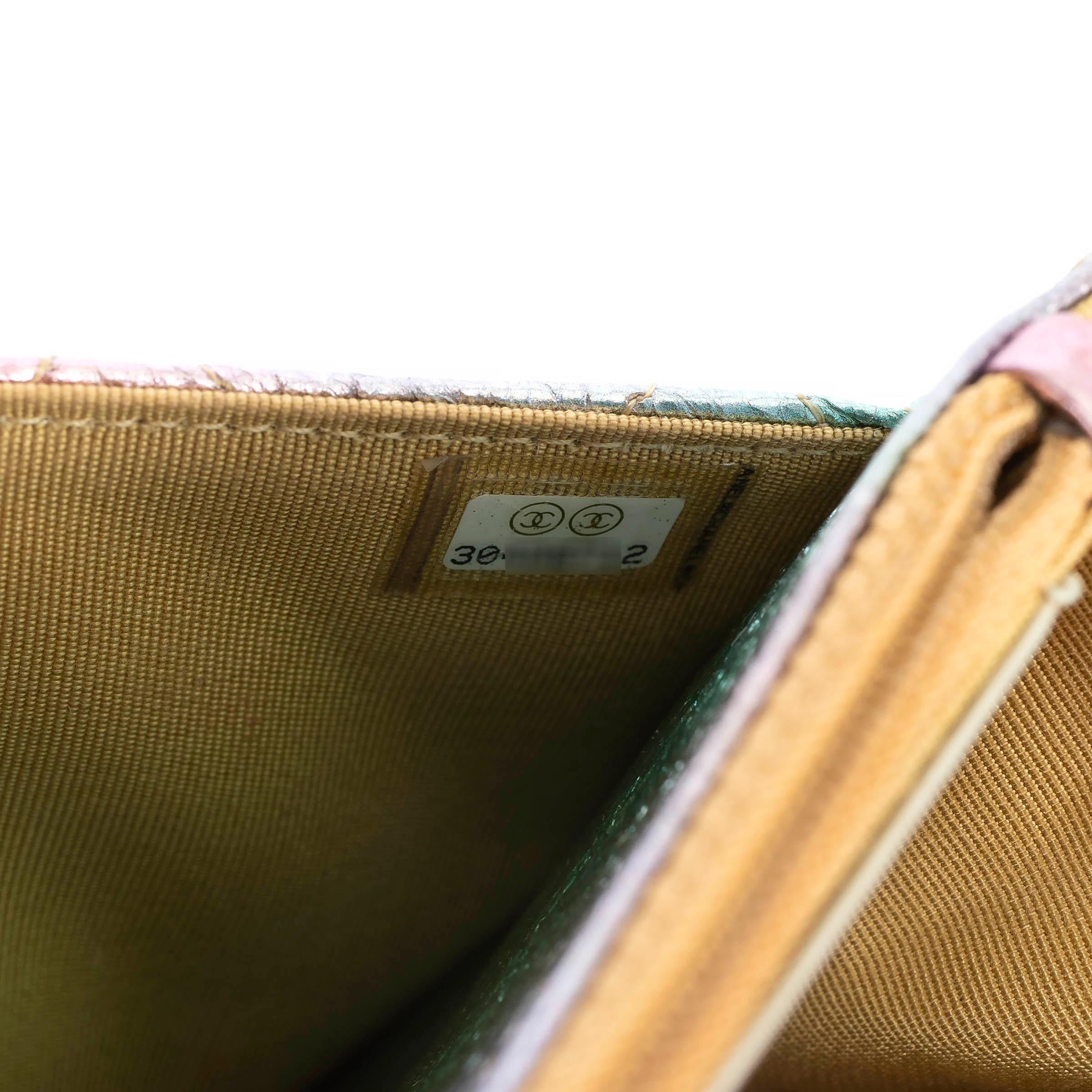 CHANEL rainbow leather 2020 MERMAID 2.55 REISSUE WOC Bag For Sale 4