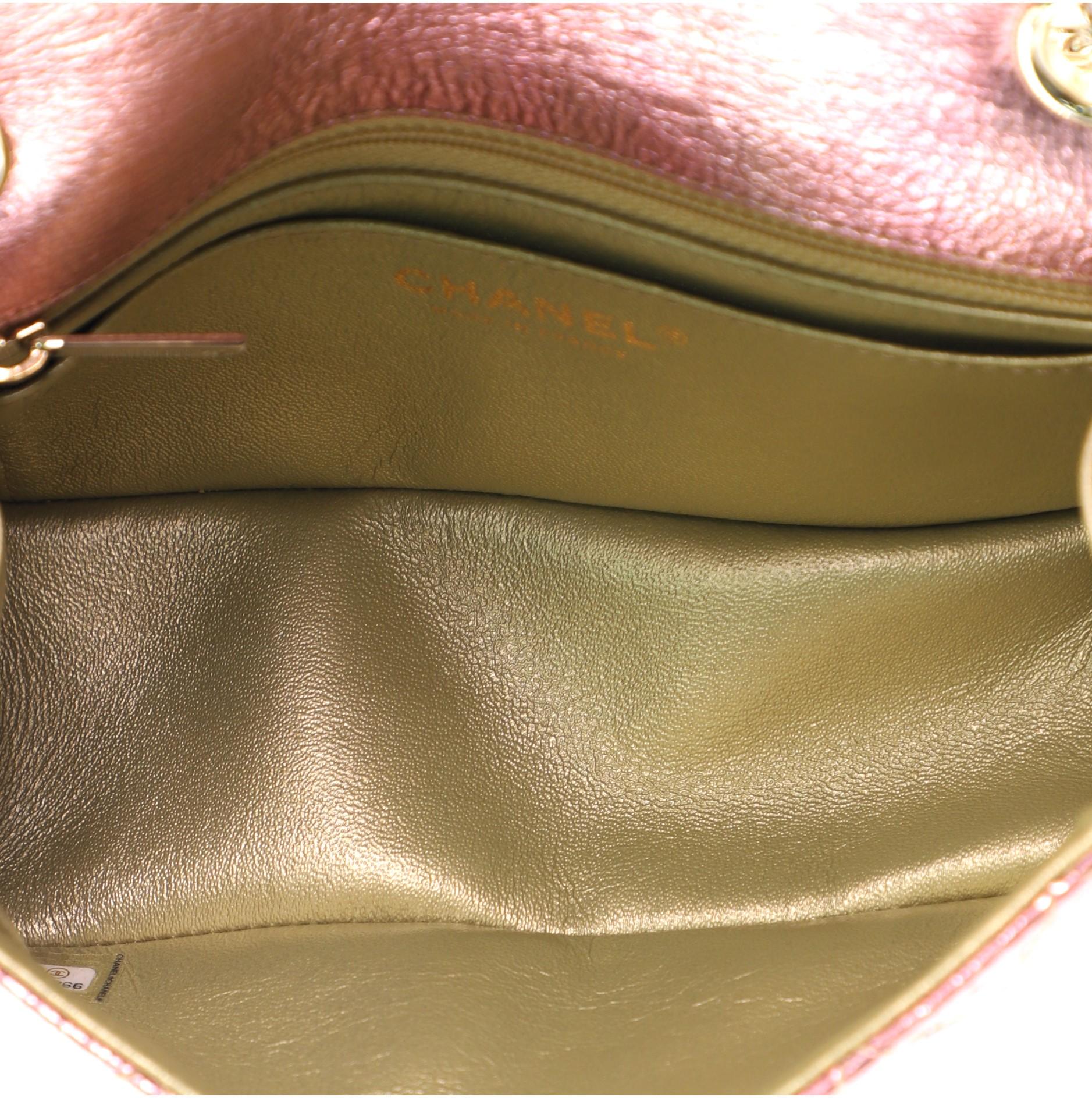 Chanel Rainbow Reissue 2.55 Flap Bag Gesteppt Multicolor Metallic Ziegenleder Mini 1