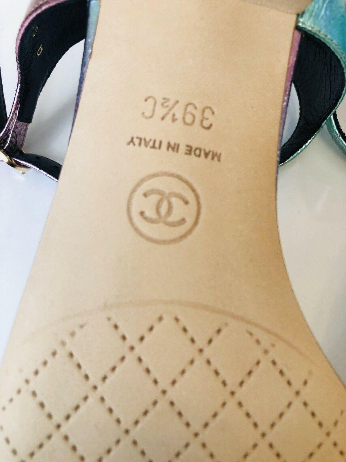 CHANEL Rainbow Sandals 2020 - Size 39.5c (UK6.5c) For Sale 2