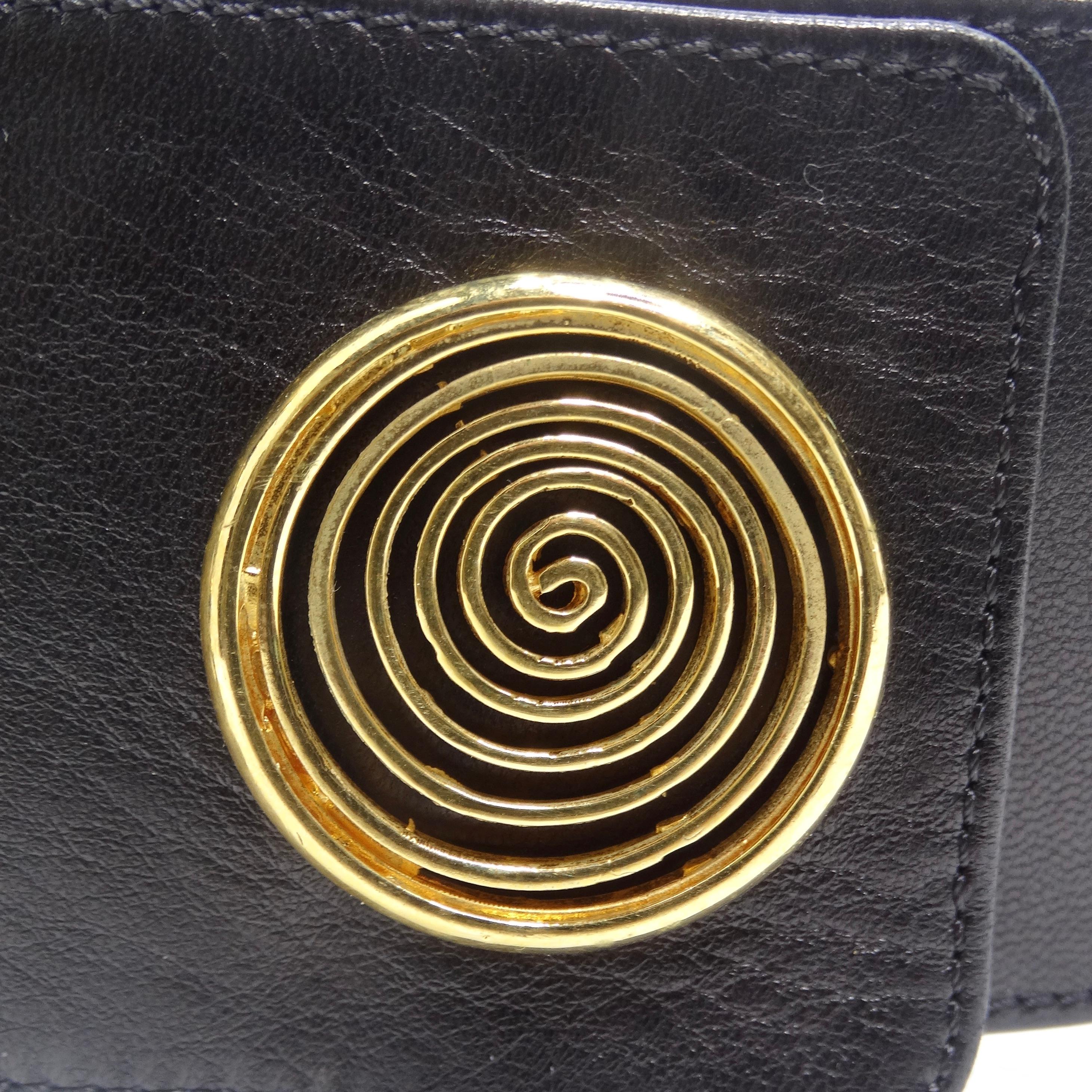 Chanel Rare 1980 Victoire De Castellane Gold Tone Black Leather Belt en vente 4
