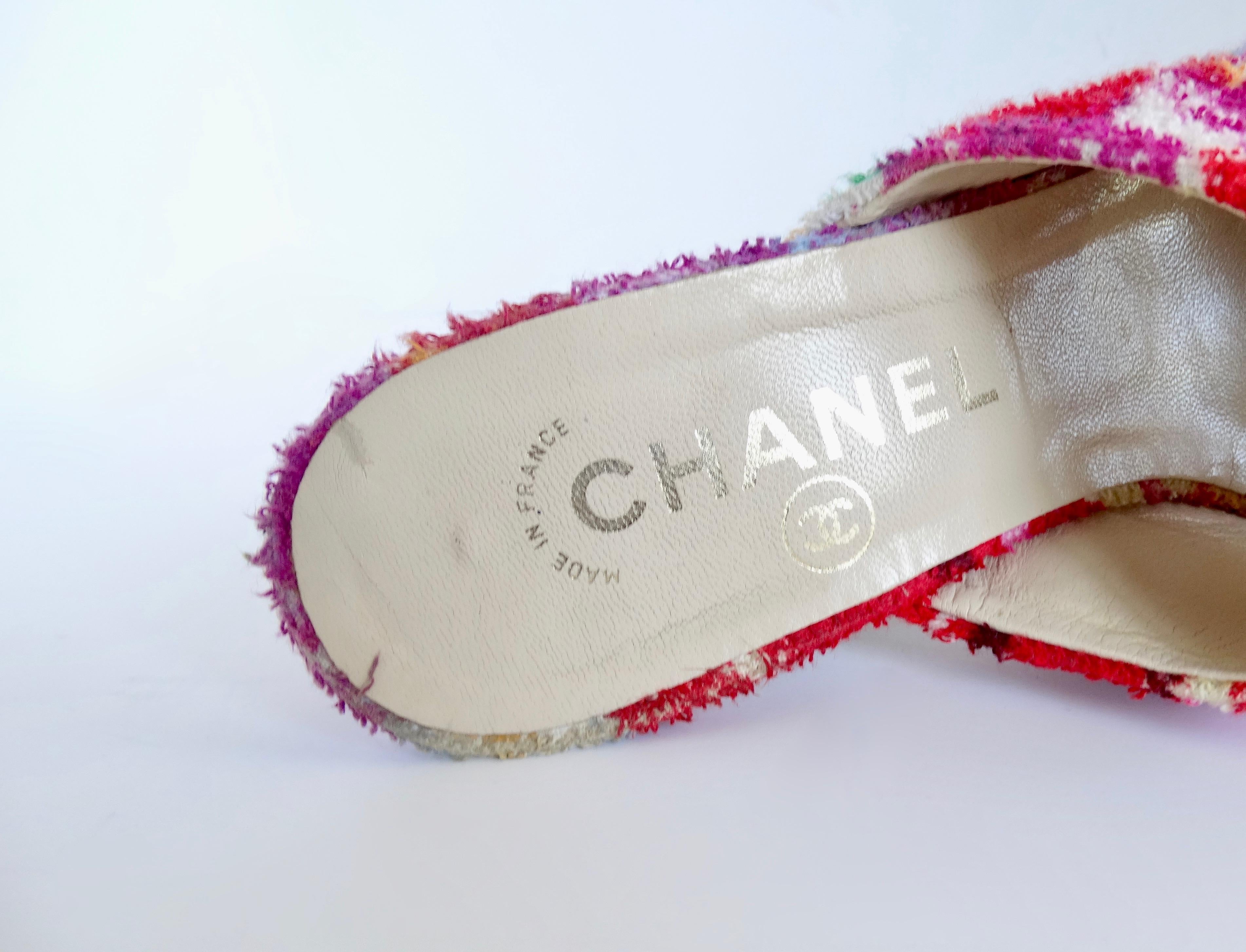 chanel cloth mules