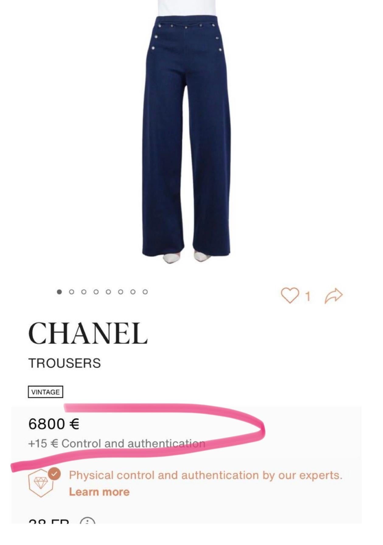 Chanel Rare 1994 Cindy Crawford Runway Trousers In Excellent Condition In Dubai, AE