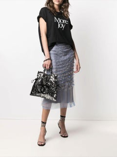 Chanel Rare 2008 Metallic Sequin Drawstring CC Reversible Small Rare Black Tote