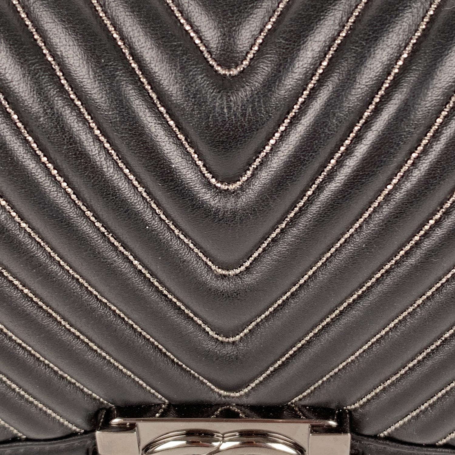 silver embroidered bag