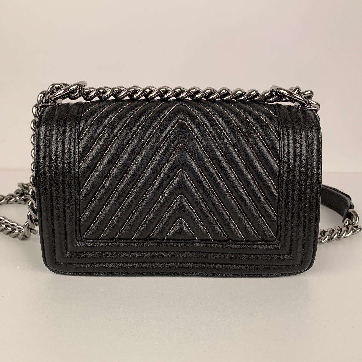 Chanel Rare 2014 Herringbone Chevron Silver Embroidered Boy Bag 1