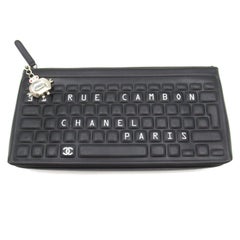 Chanel Rare 2017 Black Iconic Novelty Keyboard Clutch Bag
