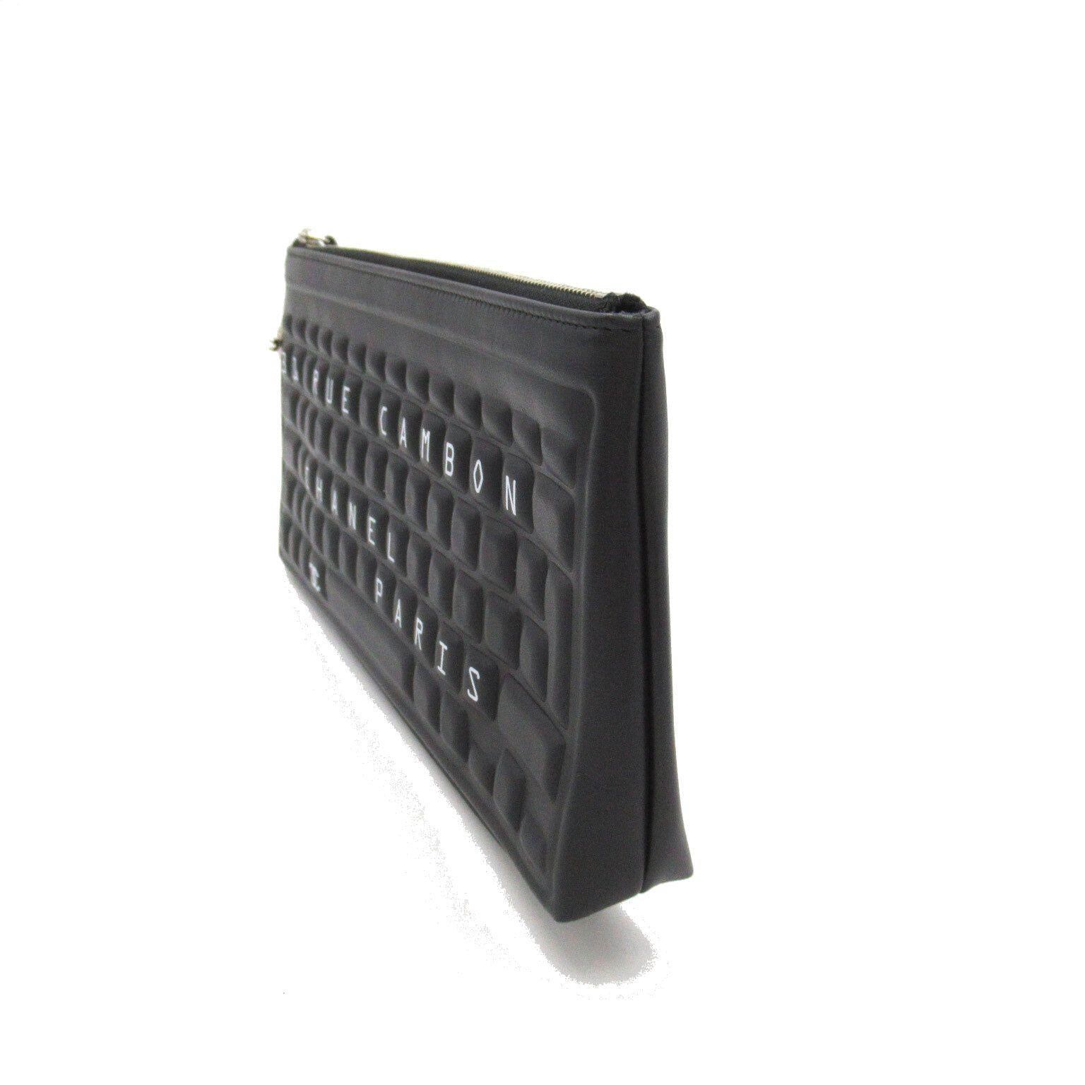Women's or Men's Chanel Rare 2017 Black Iconic Novelty Keyboard Clutch Bag