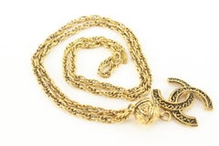 Chanel Rare 24k Gold Plated Filigree Ball CC Chain Necklace 36cc721s