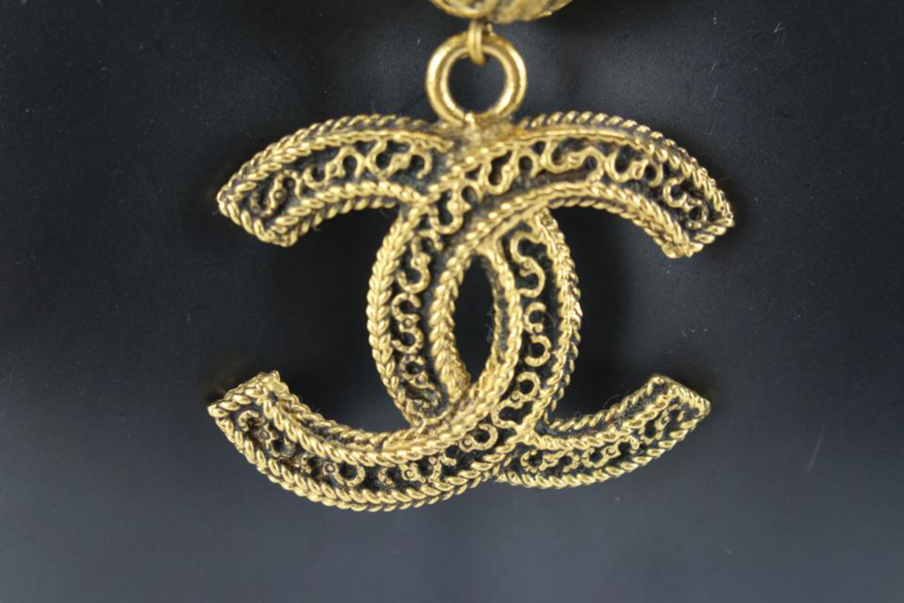 Chanel Rare 24k Gold Plated Filigree Ball CC Chain Necklace 36cc721s 1