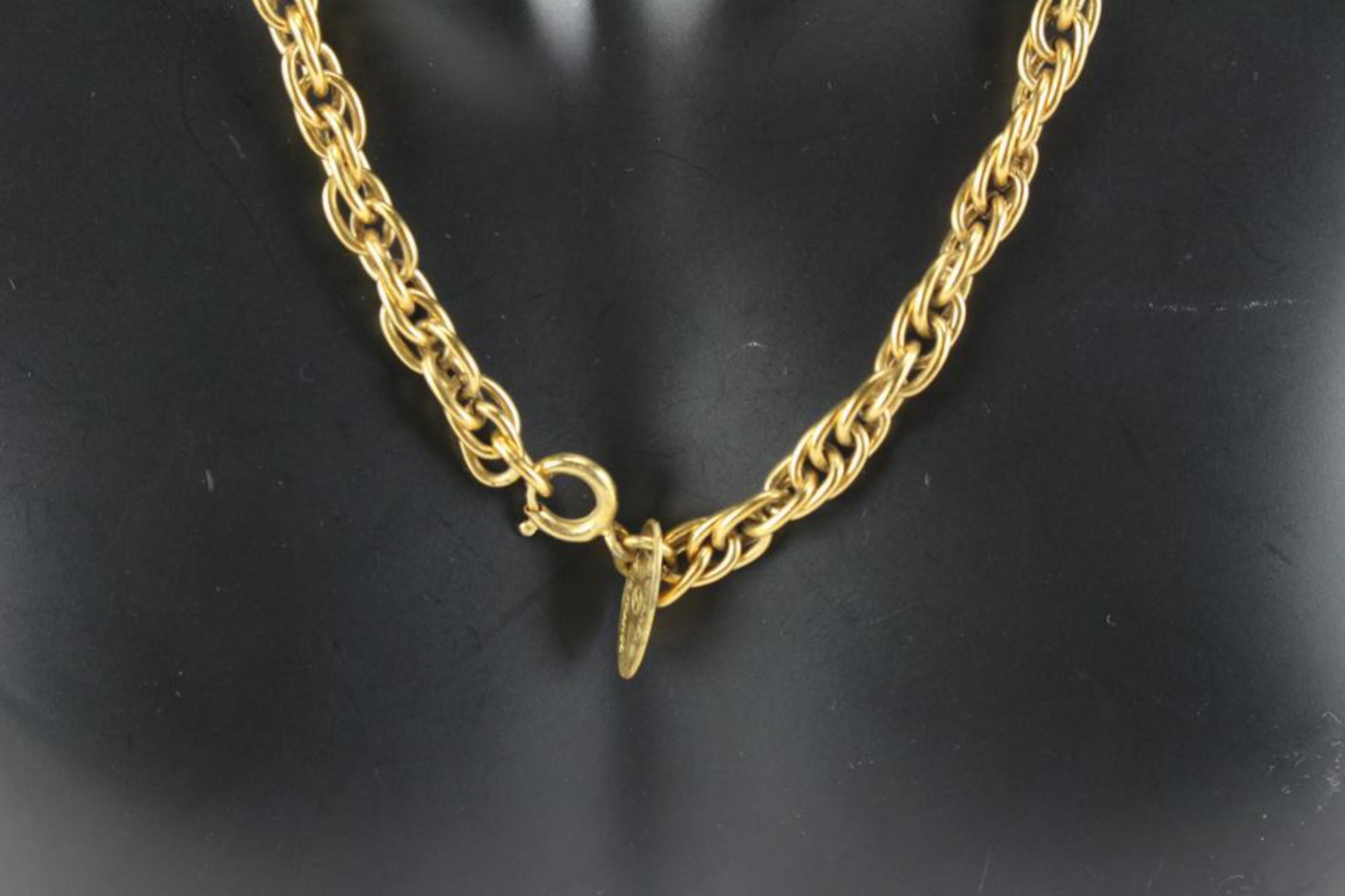 Chanel Rare 24k Gold Plated Filigree Ball CC Chain Necklace 36cc721s 3