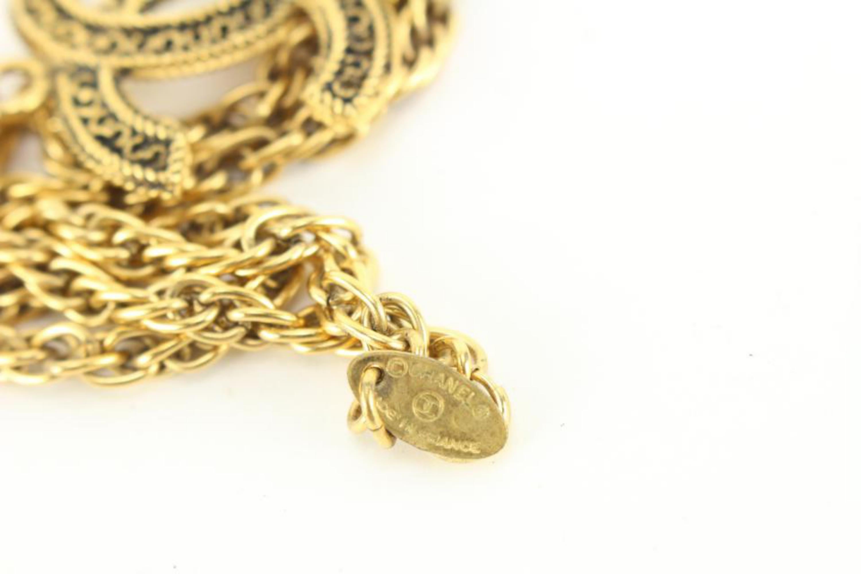 Chanel Rare 24k Gold Plated Filigree Ball CC Chain Necklace 36cc721s 5