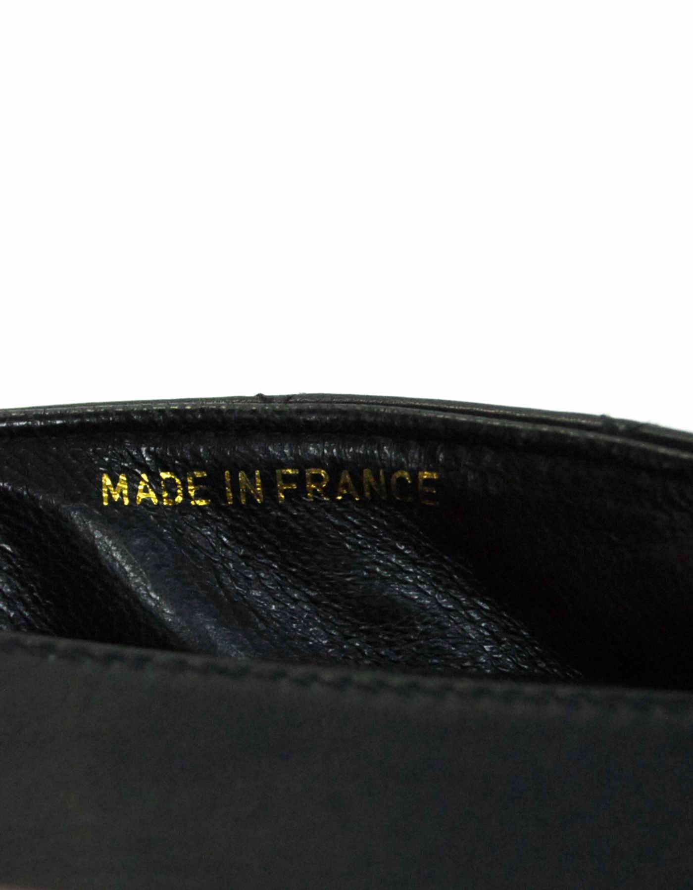 Chanel Vintage Black Quilted Leather Belt Bag Fanny Pack with Chain, 1994 6