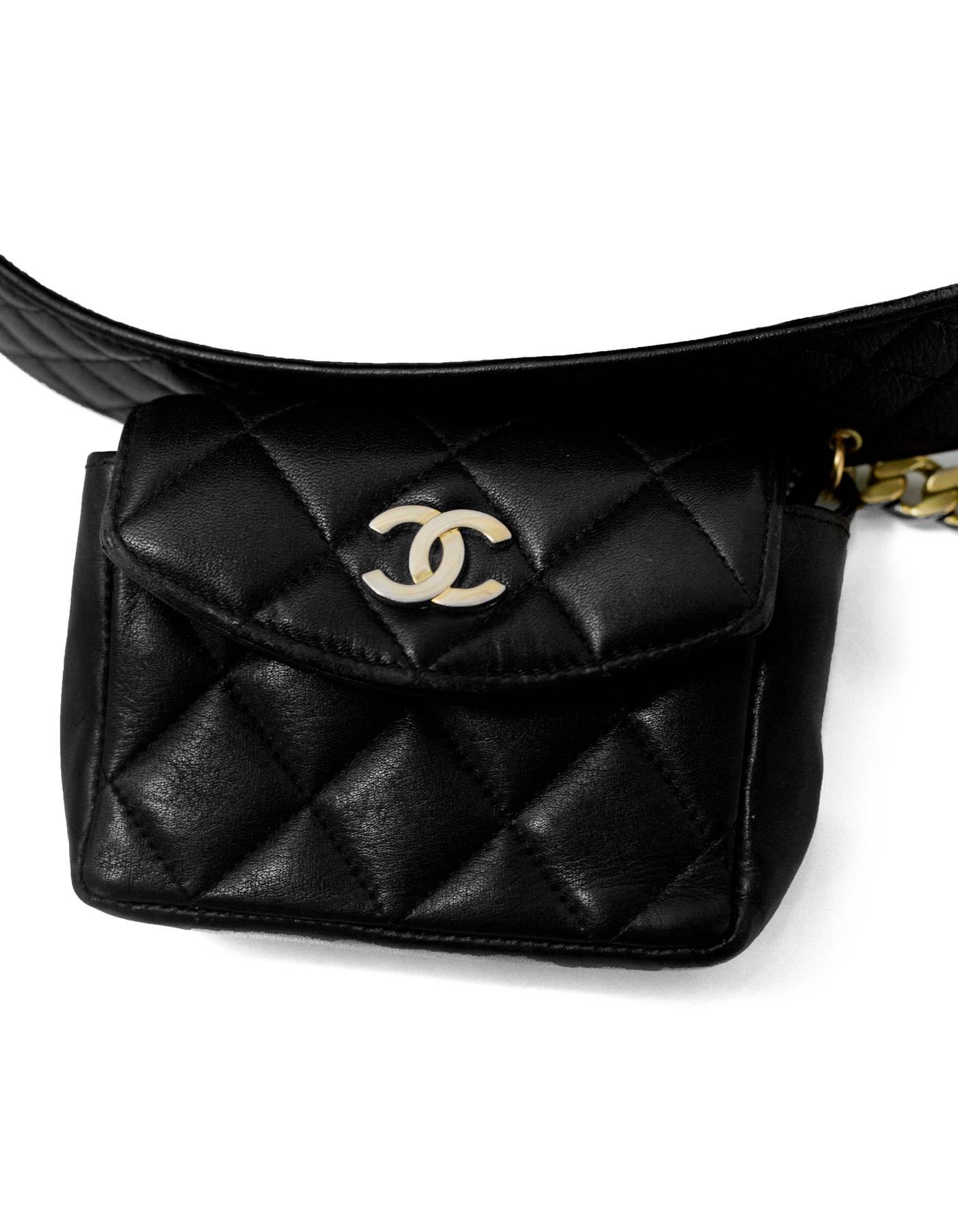 chanel vintage quilted belt bag