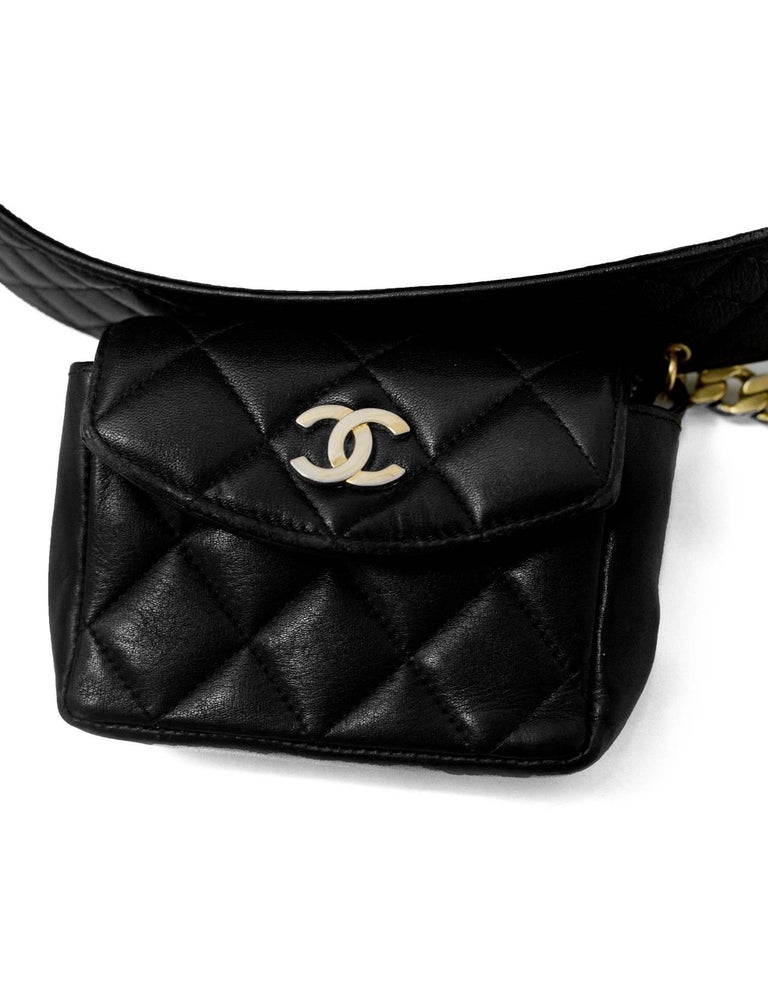 chanel classic belt bag black