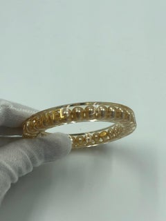 Chanel Rare Authentic Lucite Faux Pearl Bangle Bracelet