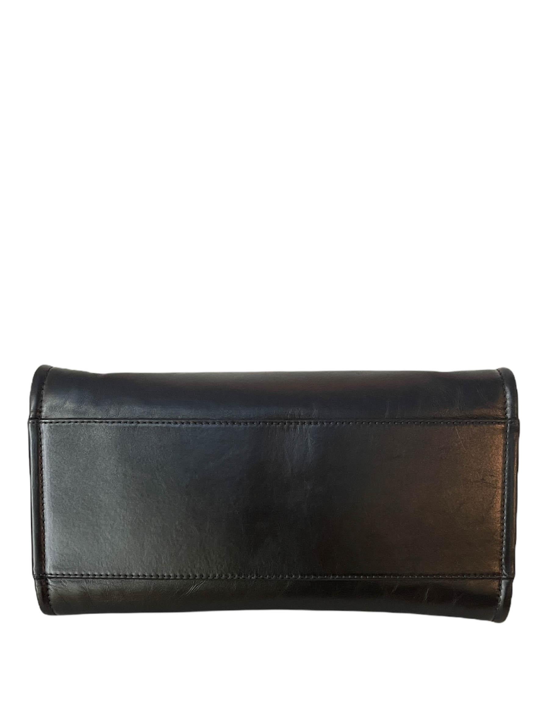 Chanel RARO Bolso Tote Deauville Charms Medium de piel de becerro envejecida negra 1