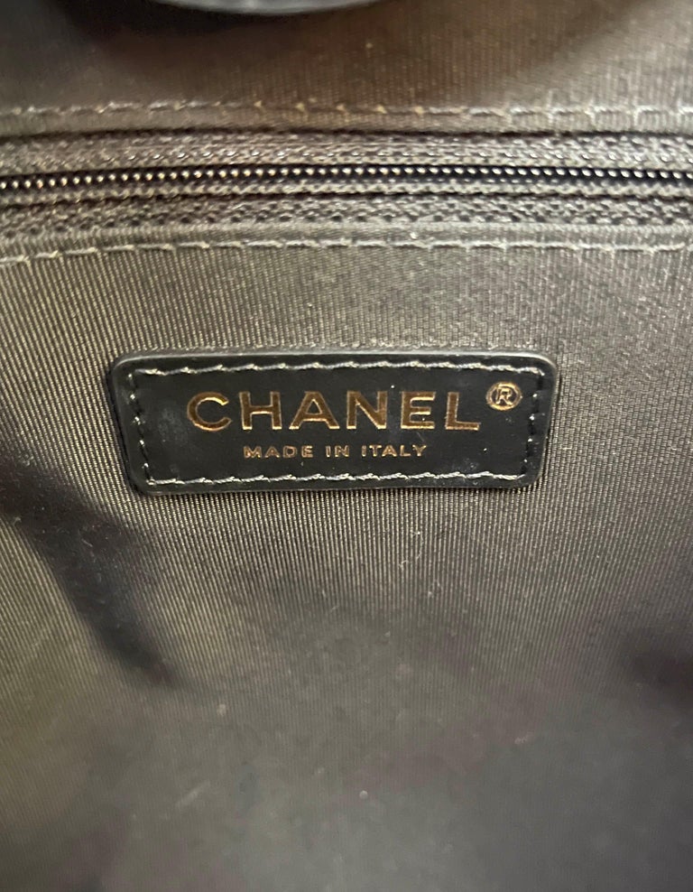CHANEL Deauville Charms Black Calfskin Large Tote Bag