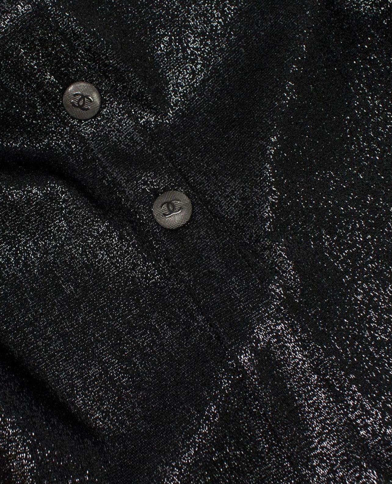 Women's or Men's Chanel Rare Black Metallic Dress