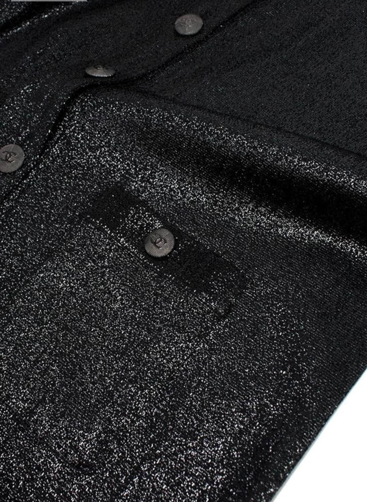 Chanel Rare Black Metallic Dress 1