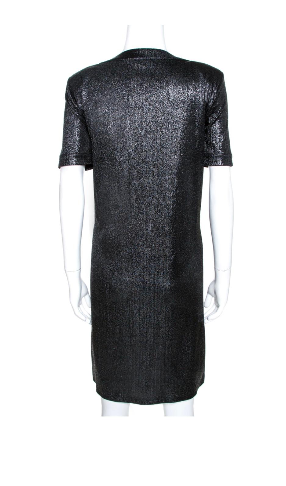 Chanel Rare Black Metallic Dress 4
