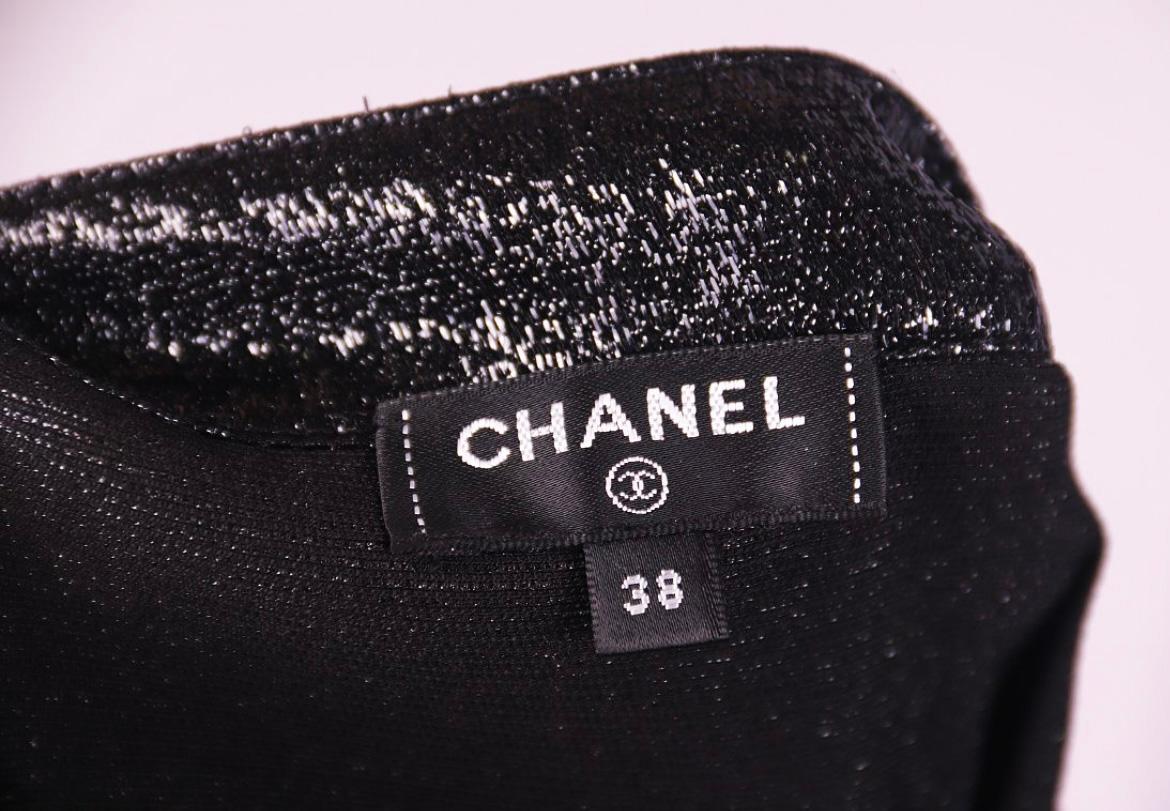 Chanel Rare Black Metallic Dress 5