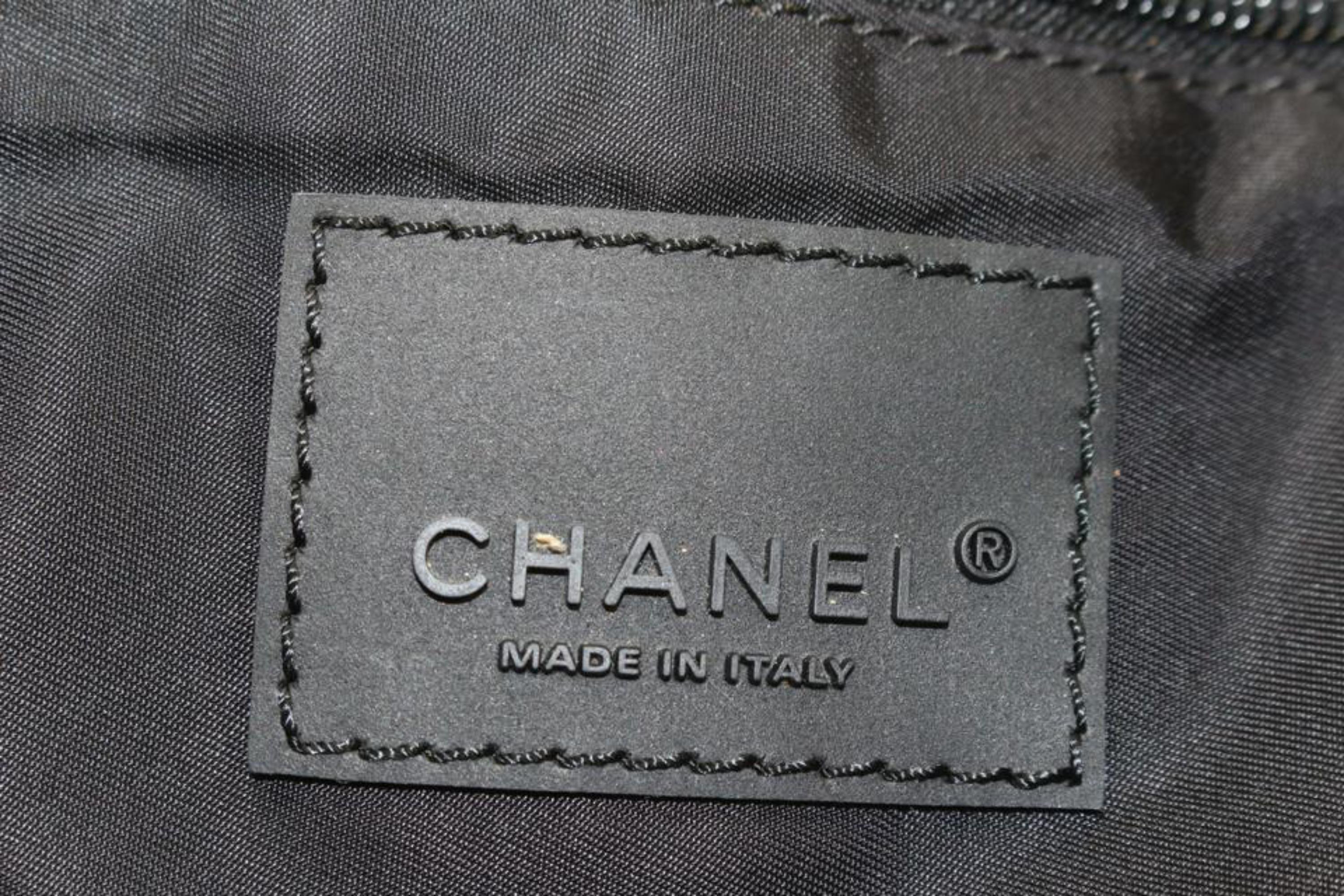 Chanel Rare Black x Grey Sports Logo Messenger Crossbody 61cc77s For Sale 5