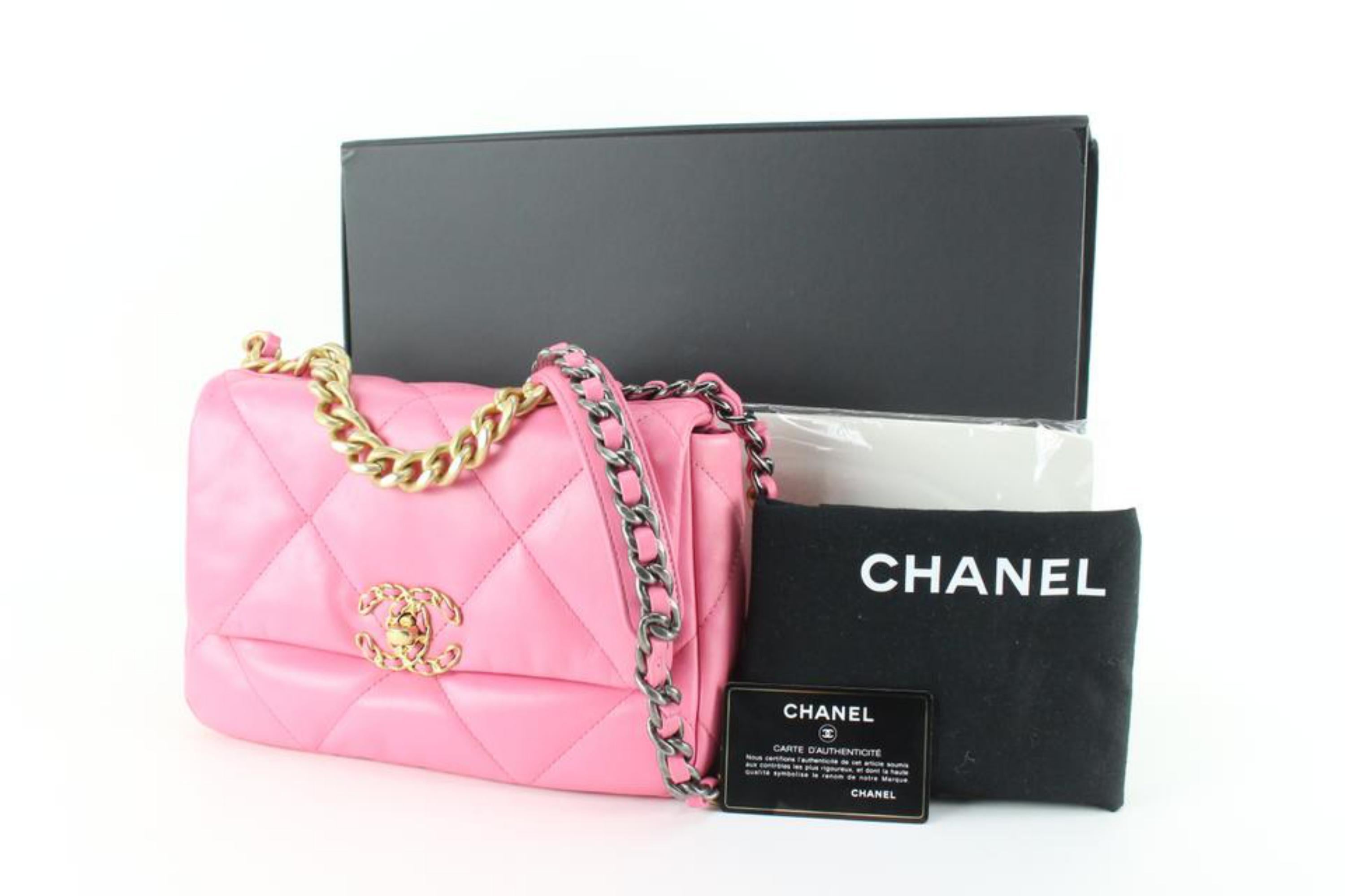 Chanel Rare Bubblegum Pink Quilted 19 Flap 11ck810s 3