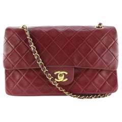 Chanel Rare Burgundy Lambskin Medium Classic Double Flap GHW 1CC0125