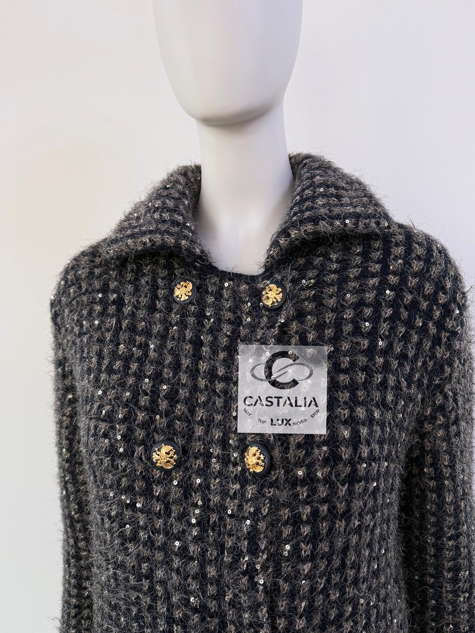Chanel Rare CC Eagle Buttons Sequin Jacket 38 FR 3