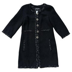 Chanel Rare CC Pearl buttons Black Tweed Jacket