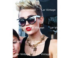 Chanel Rare Classic Vintage Gold Plated CC Letter Long Necklace  Miley Cyrus
