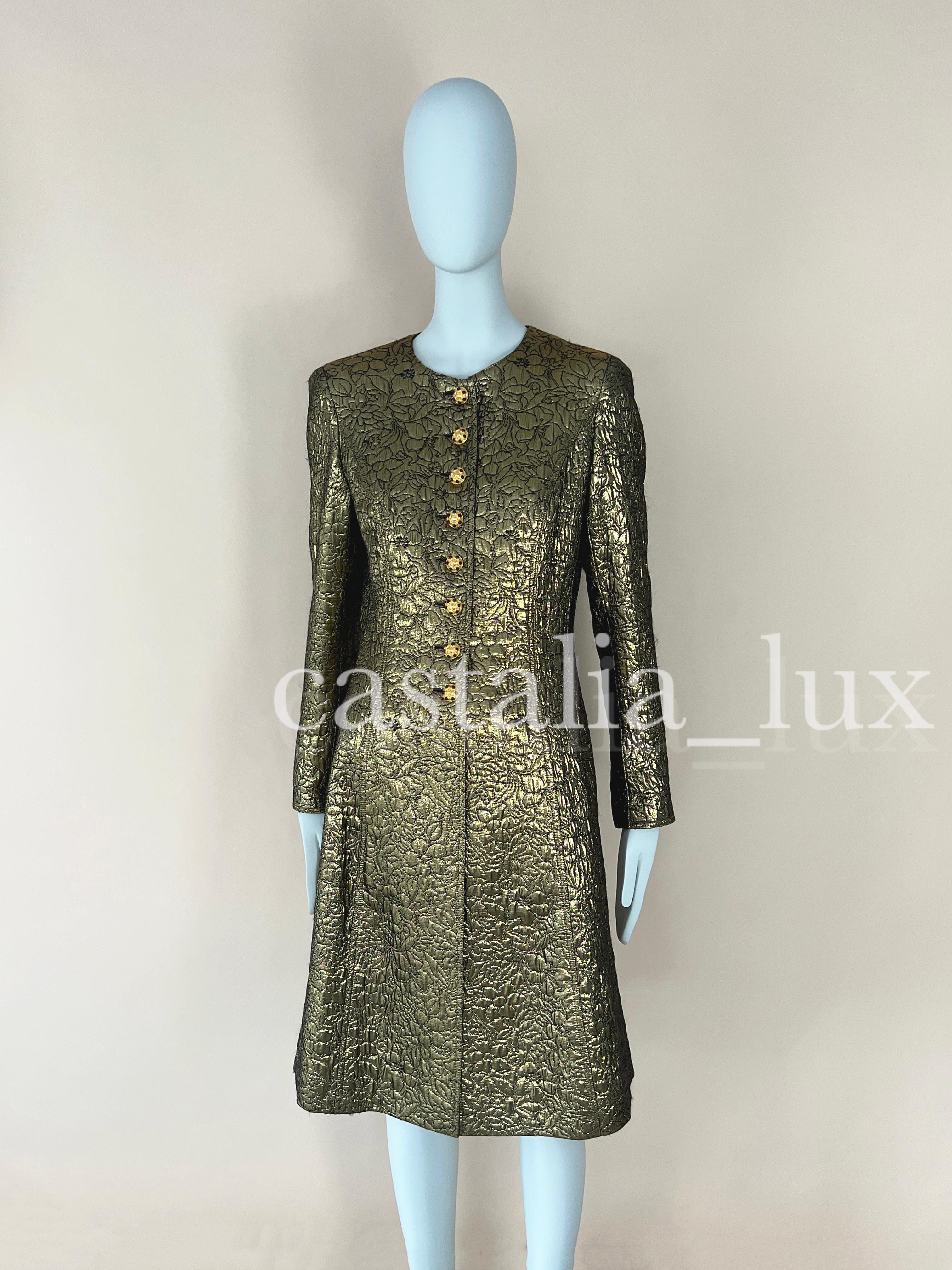 Chanel Rare Collectible CC Jewel Buttons Brocade Jacket  For Sale 10