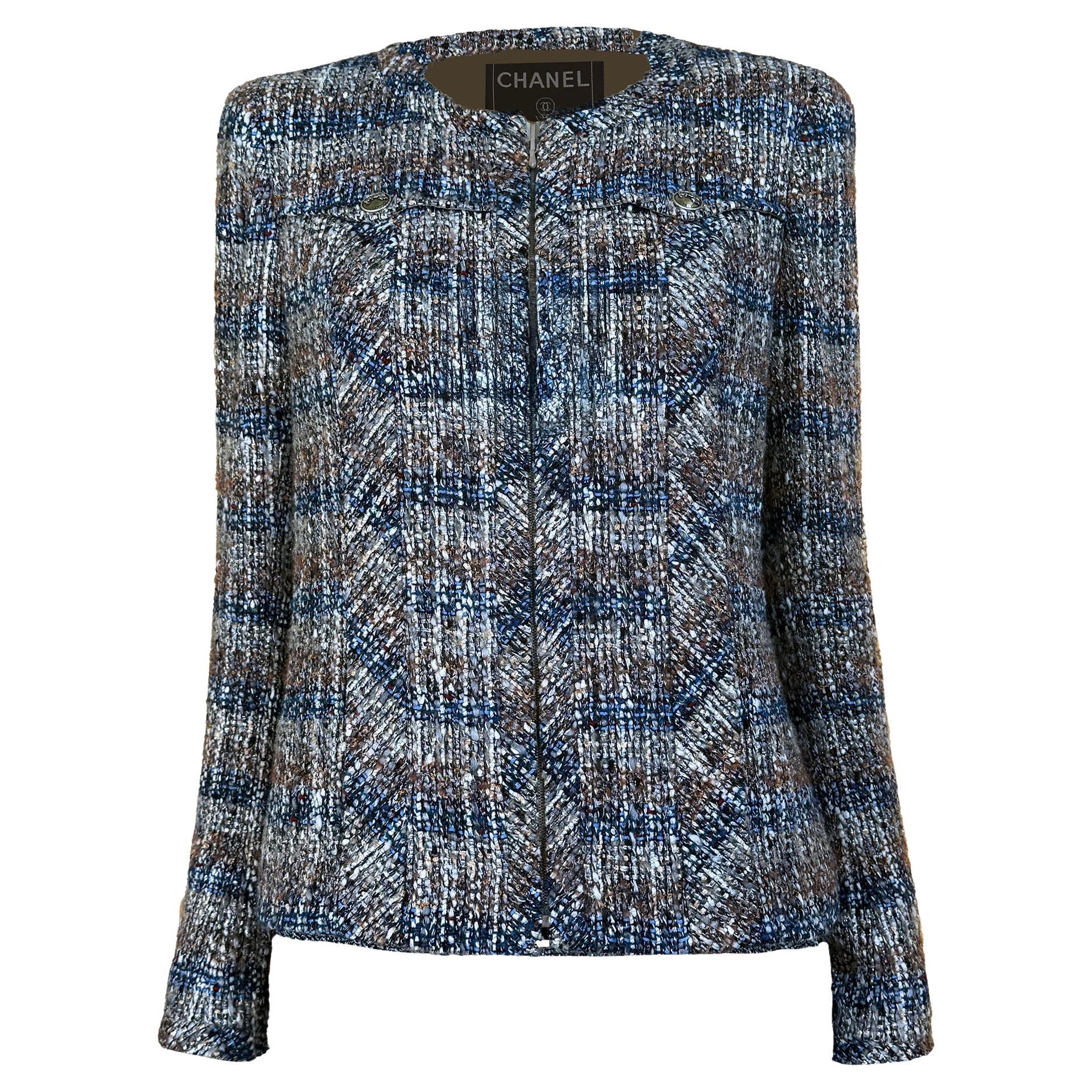 CHANEL Rare Collectible Tweed Jacket 38 FR