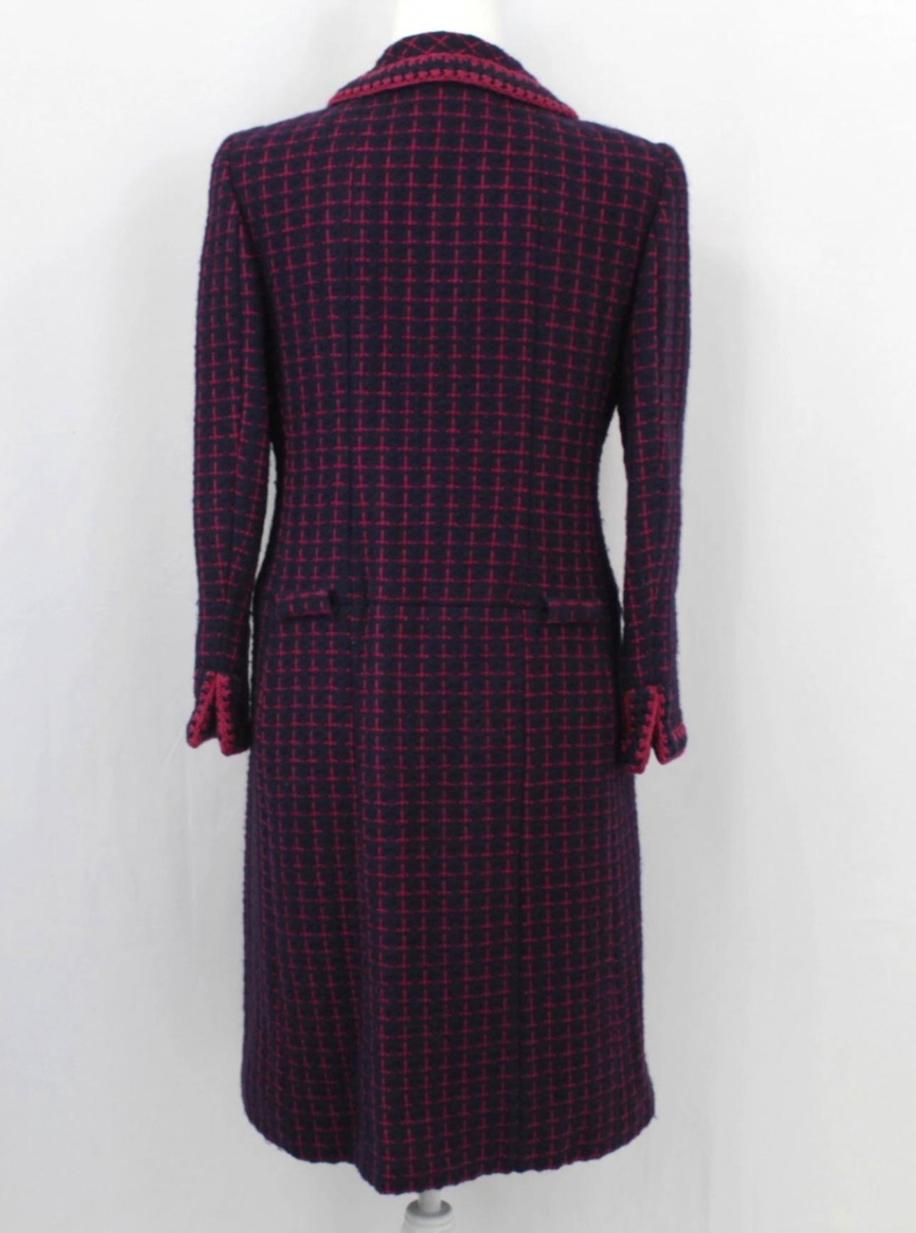 Chanel Seltener Sammlerstück Vintage Tweed-Mantel mit Gürtel im Angebot 4
