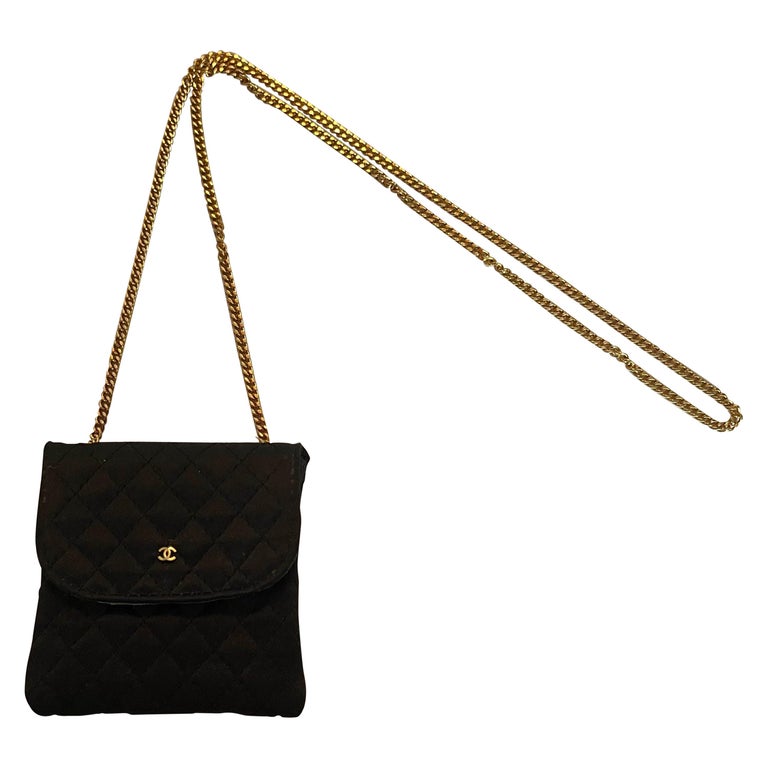 Chanel Satin Bag - 151 For Sale on 1stDibs  chanel black satin evening bag,  chanel pink satin bag, black satin chanel