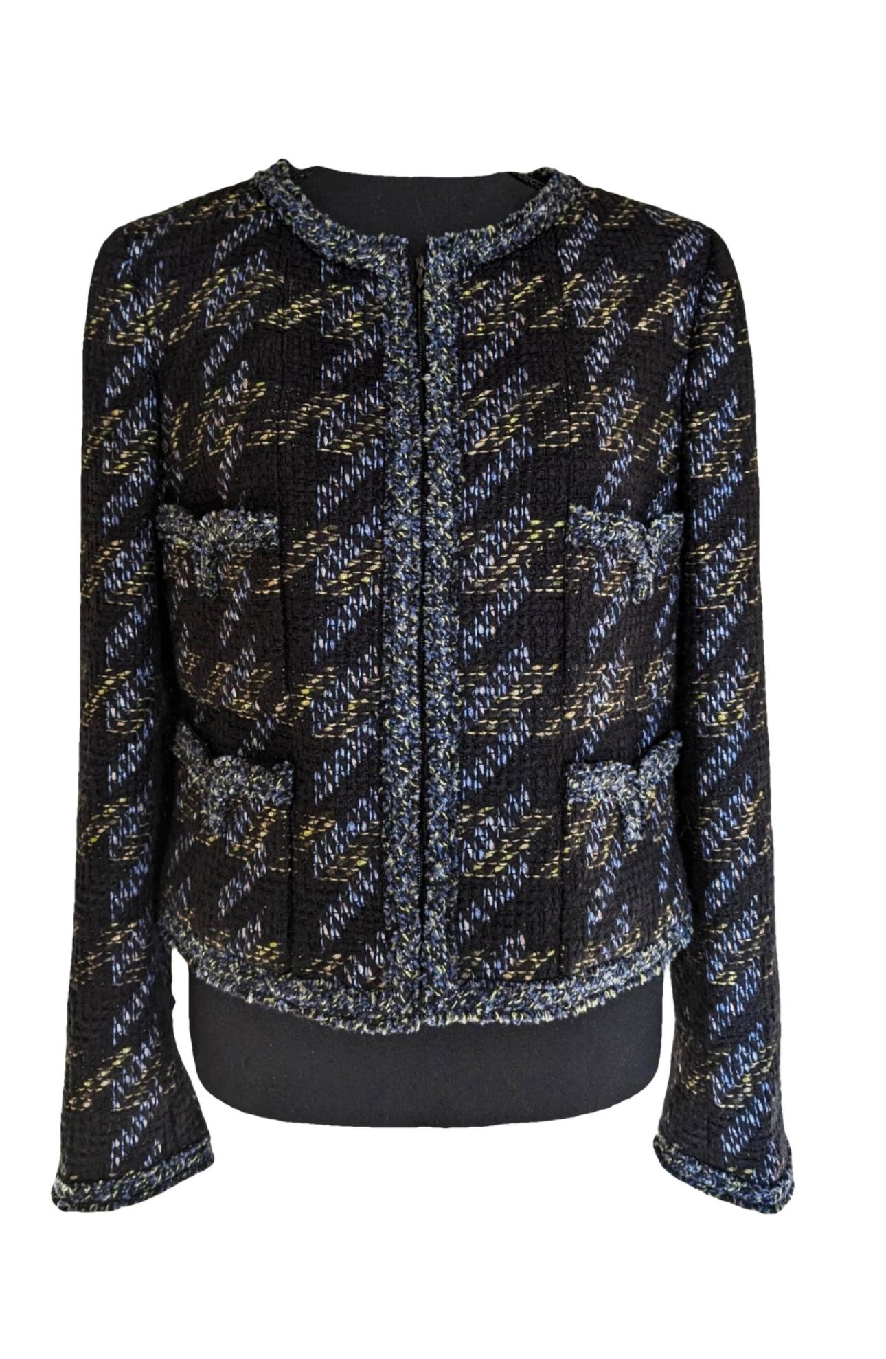 Women's or Men's Chanel Rare Collectors CC Buttons Black Tweed Jacket