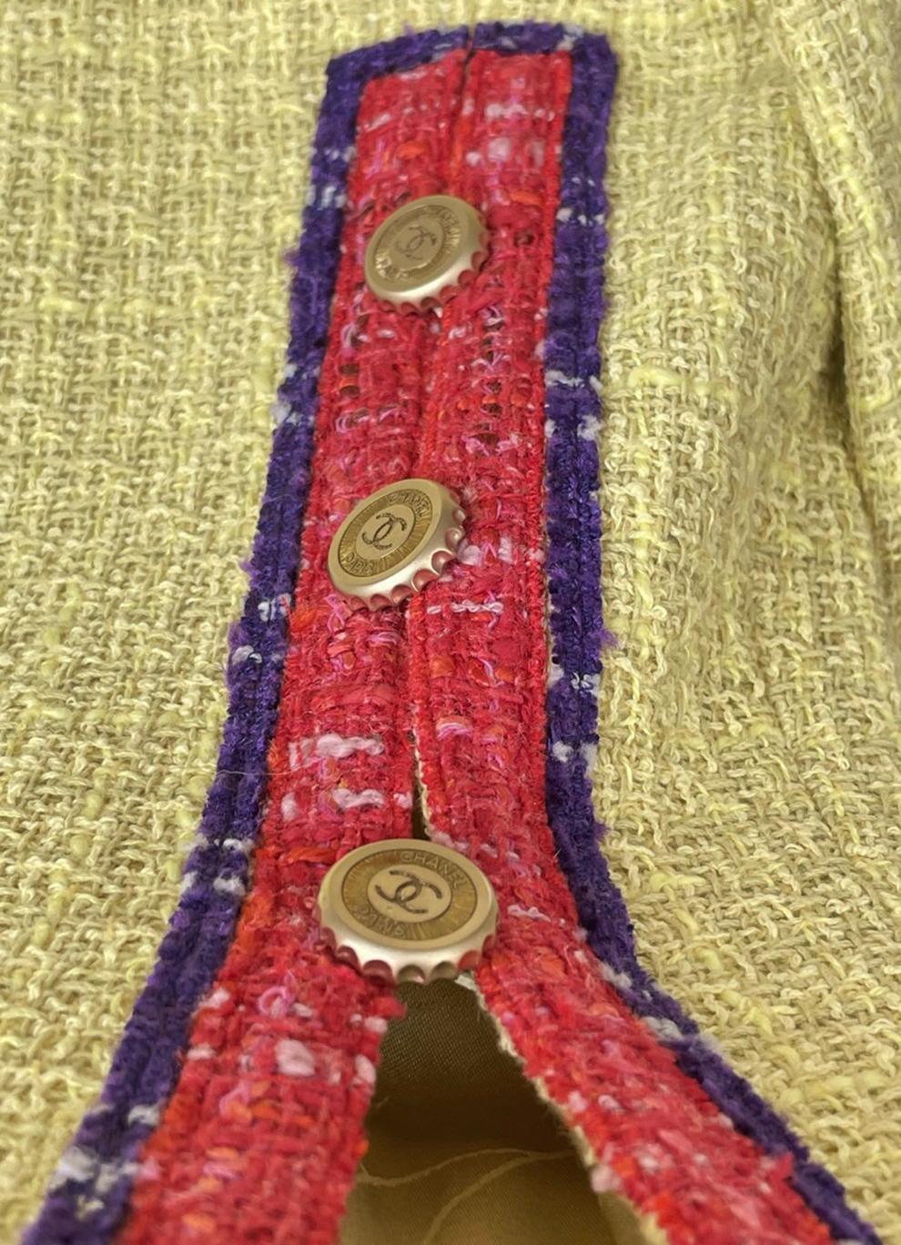 Chanel Rare Collectors Vintage Jacket With Camellia Brooch 42 FR 3