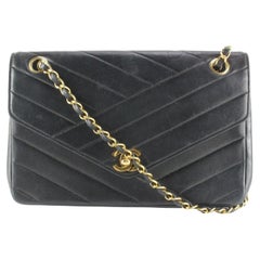 Chanel Rare Crosshatch Quilted Black Lambskin Small Classic Flap 24k GHW 3CK0301