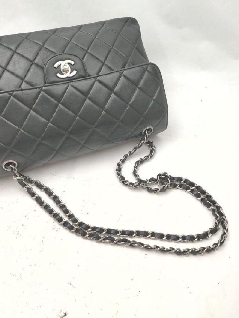 Chanel Rare Double Face Quilted Lambskin Jumbo Classic Flap Chain Bag 861792 4